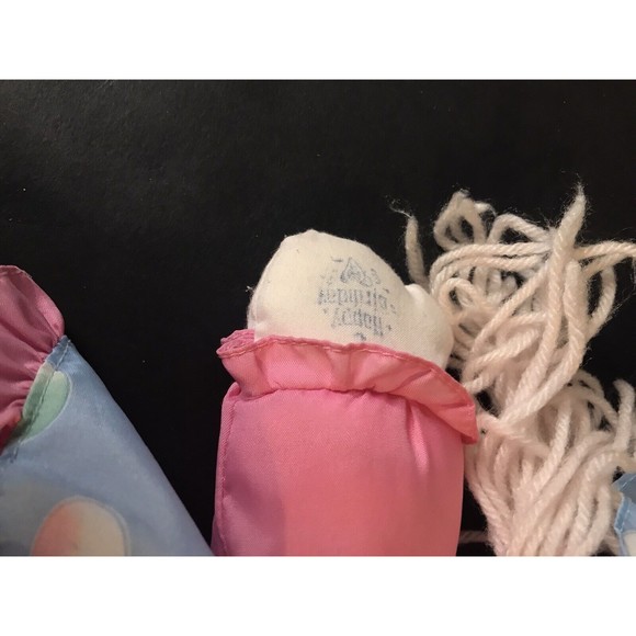 Vintage Well Made Doll Blonde Hair Blue Eyes 14" Tall Stuffed Pink and Blue - Picture 6 of 6